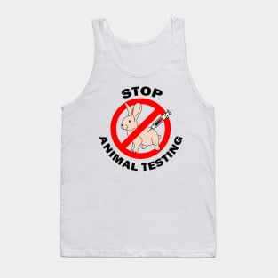 Stop Animal Testing Animal Activism Rabbit Animal Welfare Tank Top